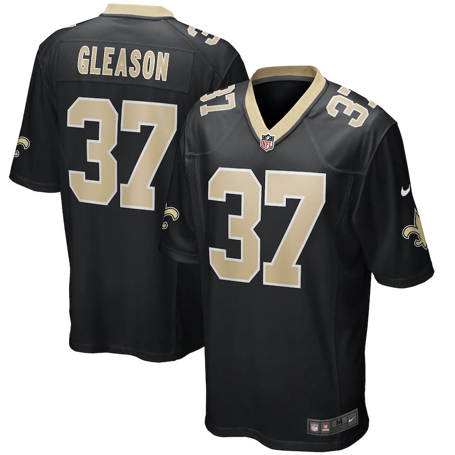 Men New Orleans Saints 37 Steve Gleason Nike Black Game Retired Player NFL Jersey